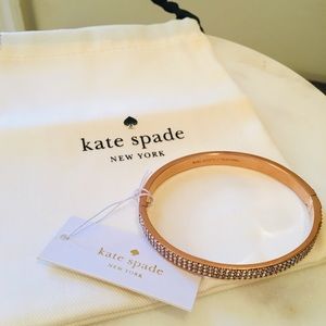 Rose Gold Kate Spade Heavy Metals Pave Bangle NWT